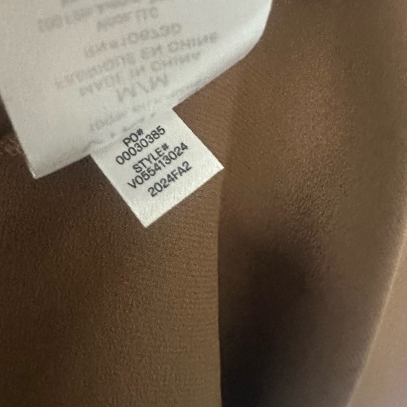 Vince Brown Bronze Silk Button Front Blouse Women’s Medium Luxury Minimalist Top - Picture 6 of 7